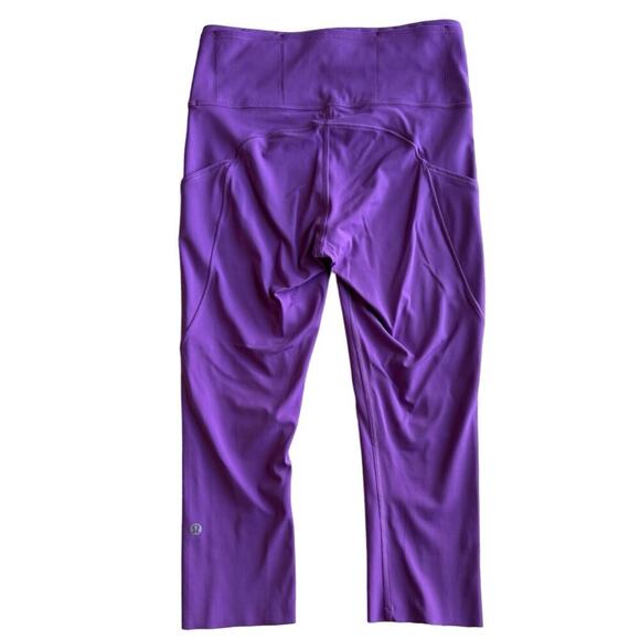 Lululemon Fast and Free High-Rise Crop 19" Moonlit Magenta Sz 6 - Picture 6 of 8